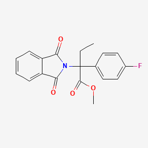 molecular formula C19H16FNO4 B2897316 2-(1,3-二氧代异吲哚-2-基)-2-(4-氟苯基)丁酸甲酯 CAS No. 2288708-83-6