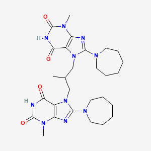 8-(azepan-1-yl)-7-(2-{[8-(azepan-1-yl)-3-methyl-2,6-dioxo-2,3,6,7-tetrahydro-1H-purin-7-yl]methyl}propyl)-3-methyl-2,3,6,7-tetrahydro-1H-purine-2,6-dione
