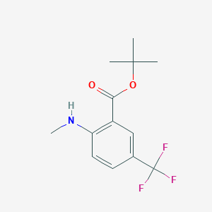 molecular formula C13H16F3NO2 B2897329 Tert-butyl 2-(methylamino)-5-(trifluoromethyl)benzoate CAS No. 2248333-44-8