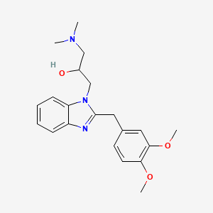 molecular formula C21H27N3O3 B2897330 1-[2-[(3,4-Dimethoxyphenyl)methyl]benzimidazol-1-yl]-3-(dimethylamino)propan-2-ol CAS No. 906186-70-7