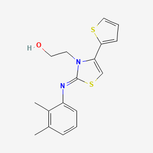 molecular formula C17H18N2OS2 B2897333 (Z)-2-(2-((2,3-dimethylphenyl)imino)-4-(thiophen-2-yl)thiazol-3(2H)-yl)ethanol CAS No. 905778-21-4