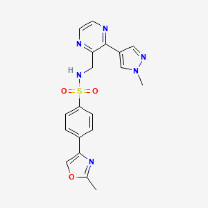 N-((3-(1-methyl-1H-pyrazol-4-yl)pyrazin-2-yl)methyl)-4-(2-methyloxazol-4-yl)benzenesulfonamide