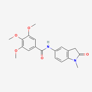 molecular formula C19H20N2O5 B2897336 3,4,5-三甲氧基-N-(1-甲基-2-氧代吲哚林-5-基)苯甲酰胺 CAS No. 921813-37-8