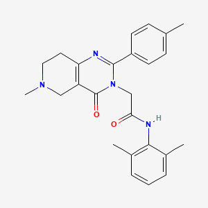molecular formula C25H28N4O2 B2897338 N-(2,6-dimethylphenyl)-2-(6-methyl-4-oxo-2-(p-tolyl)-5,6,7,8-tetrahydropyrido[4,3-d]pyrimidin-3(4H)-yl)acetamide CAS No. 1286704-69-5