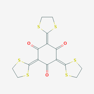 molecular formula C15H12O3S6 B289735 2,4,6-Tri(1,3-dithiolan-2-ylidene)-1,3,5-cyclohexanetrione 