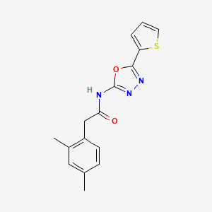 molecular formula C16H15N3O2S B2897350 2-(2,4-dimethylphenyl)-N-(5-(thiophen-2-yl)-1,3,4-oxadiazol-2-yl)acetamide CAS No. 900000-54-6