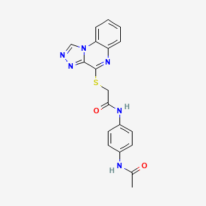 molecular formula C19H16N6O2S B2897353 2-([1,2,4]triazolo[4,3-a]quinoxalin-4-ylthio)-N-(4-acetamidophenyl)acetamide CAS No. 1189676-87-6