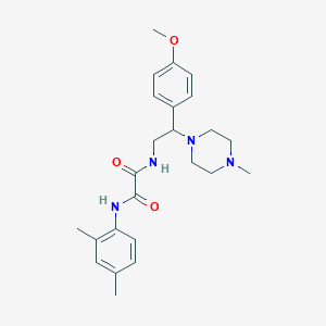 molecular formula C24H32N4O3 B2897362 N1-(2,4-dimethylphenyl)-N2-(2-(4-methoxyphenyl)-2-(4-methylpiperazin-1-yl)ethyl)oxalamide CAS No. 906150-78-5