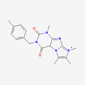 molecular formula C19H21N5O2 B2897364 1,6,7,8-tetramethyl-3-[(4-methylphenyl)methyl]-1H,2H,3H,4H,8H-imidazo[1,2-g]purine-2,4-dione CAS No. 878721-69-8