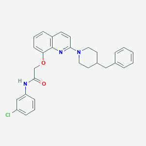 2-((2-(4-benzylpiperidin-1-yl)quinolin-8-yl)oxy)-N-(3-chlorophenyl)acetamide