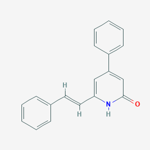 molecular formula C19H15NO B289738 4-phenyl-6-(2-phenylvinyl)-2(1H)-pyridinone 