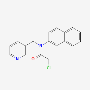 molecular formula C18H15ClN2O B2897380 2-Chloro-N-naphthalen-2-yl-N-(pyridin-3-ylmethyl)acetamide CAS No. 1397194-06-7