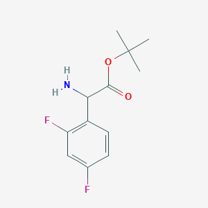 molecular formula C12H15F2NO2 B2897381 Tert-butyl 2-amino-2-(2,4-difluorophenyl)acetate CAS No. 2248258-92-4