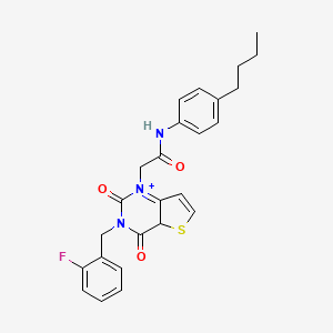 molecular formula C25H24FN3O3S B2897389 N-(4-丁基苯基)-2-{3-[(2-氟苯基)甲基]-2,4-二氧代-1H,2H,3H,4H-噻吩并[3,2-d]嘧啶-1-基}乙酰胺 CAS No. 1252904-86-1
