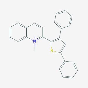 molecular formula C26H20NS+ B289739 2-(3,5-Diphenyl-2-thienyl)-1-methylquinolinium 