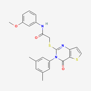 2-{[3-(3,5-dimethylphenyl)-4-oxo-3,4-dihydrothieno[3,2-d]pyrimidin-2-yl]sulfanyl}-N-(3-methoxyphenyl)acetamide