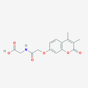 molecular formula C15H15NO6 B2897404 N-{[(3,4-dimethyl-2-oxo-2H-chromen-7-yl)oxy]acetyl}glycine CAS No. 858747-77-0