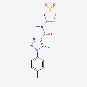 molecular formula C16H20N4O3S B2897407 N-(1,1-dioxidotetrahydrothiophen-3-yl)-N,5-dimethyl-1-(4-methylphenyl)-1H-1,2,3-triazole-4-carboxamide CAS No. 924839-78-1