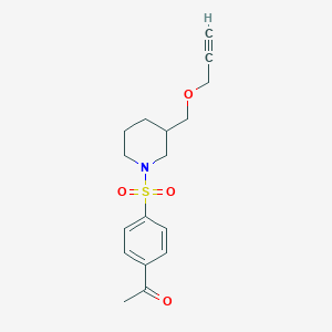 1-(4-((3-((Prop-2-yn-1-yloxy)methyl)piperidin-1-yl)sulfonyl)phenyl)ethanone