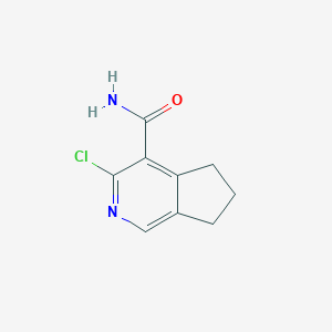molecular formula C9H9ClN2O B2897436 3-氯-6,7-二氢-5H-环戊[c]吡啶-4-甲酰胺 CAS No. 2580184-71-8