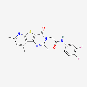 N-(tert-butyl)-2-{1-[(2-oxo-3-propyl-2,3-dihydro-1,3-benzoxazol-6-yl)sulfonyl]piperidin-4-yl}acetamide