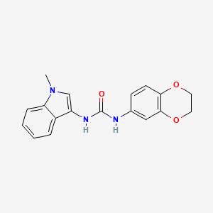 1-(2,3-dihydrobenzo[b][1,4]dioxin-6-yl)-3-(1-methyl-1H-indol-3-yl)urea