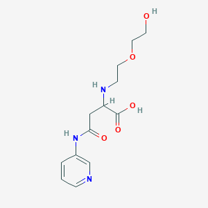 molecular formula C13H19N3O5 B2897446 2-((2-(2-Hydroxyethoxy)ethyl)amino)-4-oxo-4-(pyridin-3-ylamino)butanoic acid CAS No. 1047666-69-2
