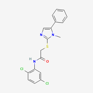 N-(2,5-dichlorophenyl)-2-((1-methyl-5-phenyl-1H-imidazol-2-yl)thio)acetamide