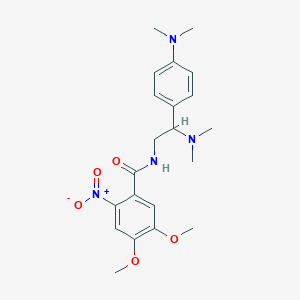 N-[2-(dimethylamino)-2-[4-(dimethylamino)phenyl]ethyl]-4,5-dimethoxy-2-nitrobenzamide