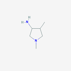 molecular formula C6H14N2 B2897455 1,4-二甲基吡咯烷-3-胺 CAS No. 1368129-80-9