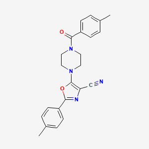 5-(4-(4-Methylbenzoyl)piperazin-1-yl)-2-(p-tolyl)oxazole-4-carbonitrile