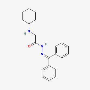 molecular formula C21H25N3O B2897463 2-(cyclohexylamino)-N'-(diphenylmethylene)acetohydrazide CAS No. 341968-07-8