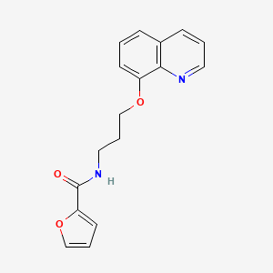 molecular formula C17H16N2O3 B2897468 N-(3-(quinolin-8-yloxy)propyl)furan-2-carboxamide CAS No. 1235239-45-8