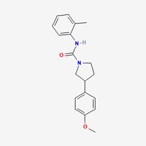 molecular formula C19H22N2O2 B2897480 3-(4-methoxyphenyl)-N-(o-tolyl)pyrrolidine-1-carboxamide CAS No. 1209079-04-8