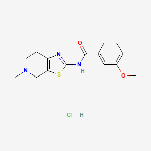 3-methoxy-N-(5-methyl-4,5,6,7-tetrahydrothiazolo[5,4-c]pyridin-2-yl)benzamide hydrochloride