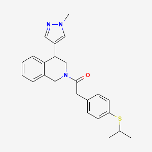 1-[4-(1-methyl-1H-pyrazol-4-yl)-1,2,3,4-tetrahydroisoquinolin-2-yl]-2-[4-(propan-2-ylsulfanyl)phenyl]ethan-1-one