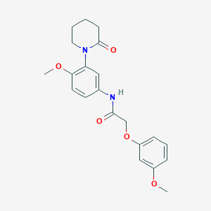 molecular formula C21H24N2O5 B2897498 N-(4-methoxy-3-(2-oxopiperidin-1-yl)phenyl)-2-(3-methoxyphenoxy)acetamide CAS No. 941982-66-7