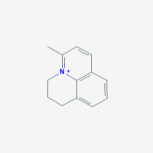 molecular formula C13H14N+ B289750 5-methyl-1H,2H,3H-pyrido[3,2,1-ij]quinolinium 