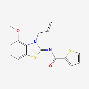 molecular formula C16H14N2O2S2 B2897503 (Z)-N-(3-allyl-4-methoxybenzo[d]thiazol-2(3H)-ylidene)thiophene-2-carboxamide CAS No. 868376-05-0