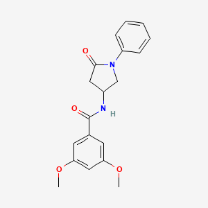 molecular formula C19H20N2O4 B2897512 3,5-二甲氧基-N-(5-氧代-1-苯基吡咯烷-3-基)苯甲酰胺 CAS No. 896361-13-0