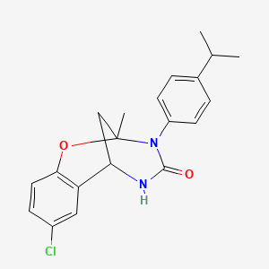 4-chloro-9-methyl-10-[4-(propan-2-yl)phenyl]-8-oxa-10,12-diazatricyclo[7.3.1.0^{2,7}]trideca-2,4,6-trien-11-one