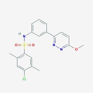 4-chloro-N-(3-(6-methoxypyridazin-3-yl)phenyl)-2,5-dimethylbenzenesulfonamide
