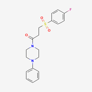 3-(4-Fluorophenyl)sulfonyl-1-(4-phenylpiperazin-1-yl)propan-1-one