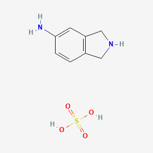 molecular formula C8H12N2O4S B2897521 Isoindolin-5-amine sulfate CAS No. 4633-01-6