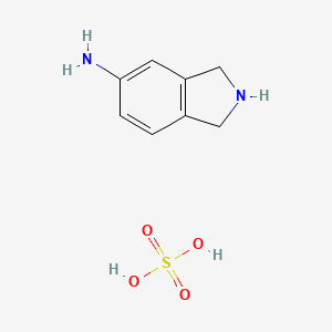 molecular formula C8H12N2O4S B2897521 异吲哚林-5-胺硫酸盐 CAS No. 4633-01-6