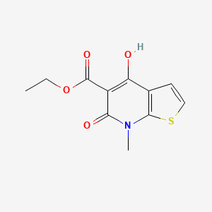 molecular formula C11H11NO4S B2897525 4-羟基-7-甲基-6-氧代噻吩并[2,3-b]吡啶-5-甲酸乙酯 CAS No. 99429-76-2