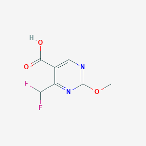 molecular formula C7H6F2N2O3 B2897534 4-(二氟甲基)-2-甲氧基嘧啶-5-羧酸 CAS No. 2253630-03-2