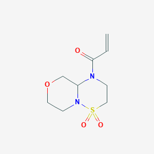 1-(4,4-Dioxo-2,3,6,7,9,9a-hexahydro-[1,4]oxazino[4,3-b][1,2,4]thiadiazin-1-yl)prop-2-en-1-one