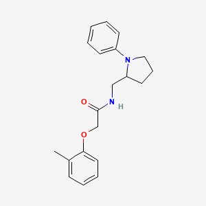 molecular formula C20H24N2O2 B2897547 N-((1-phenylpyrrolidin-2-yl)methyl)-2-(o-tolyloxy)acetamide CAS No. 1705344-20-2