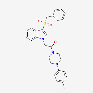 1-[4-(4-fluorophenyl)piperazin-1-yl]-2-(3-phenylmethanesulfonyl-1H-indol-1-yl)ethan-1-one